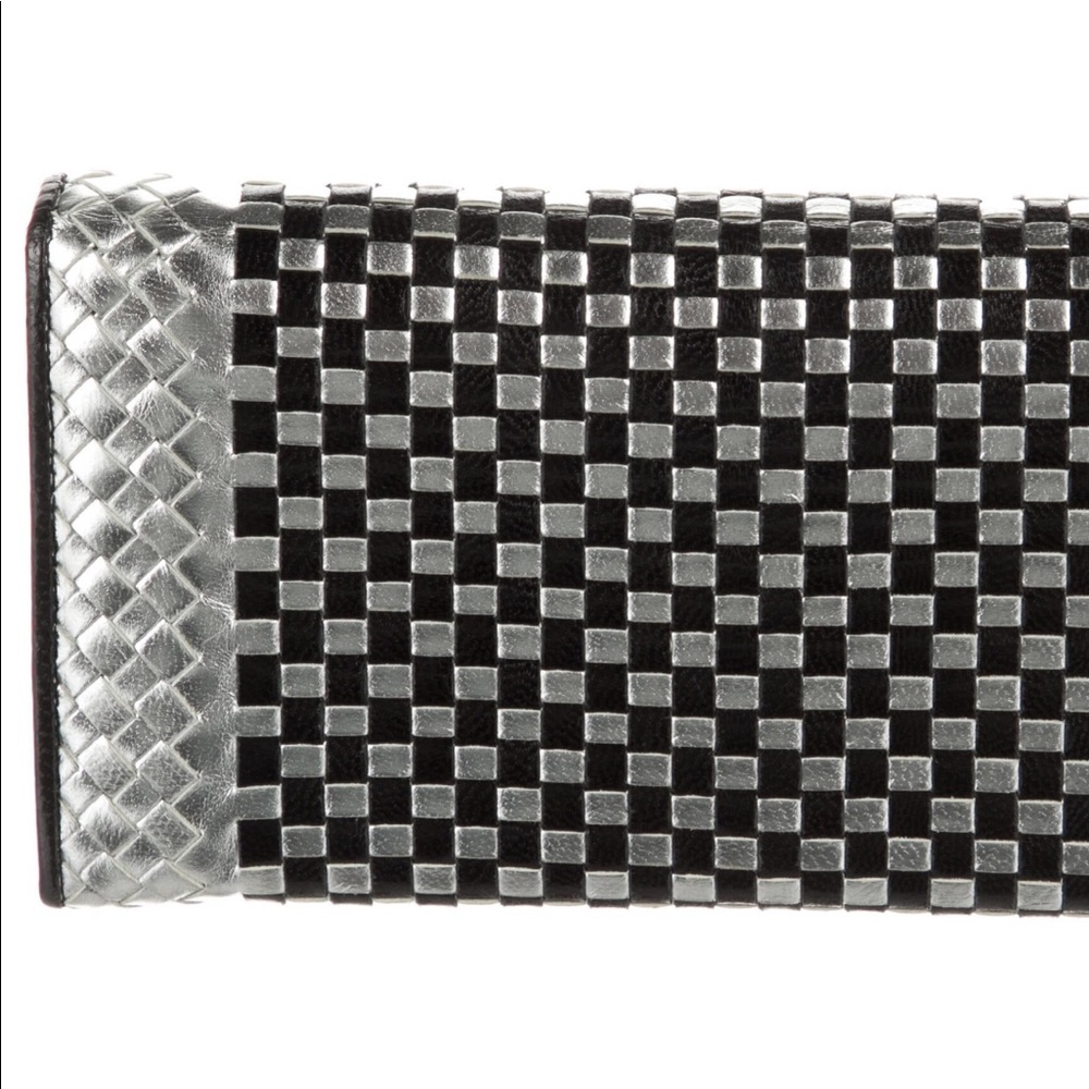 Prada Silver & Black Leather Continental Wallet - Picture 5 of 17